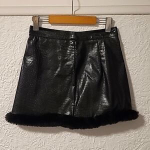Pleather Croc Skirt